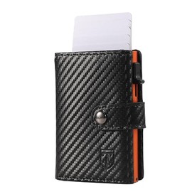 TENBST Men's Wallet with Coin Compartment and RFID Protection 63, black, Classic