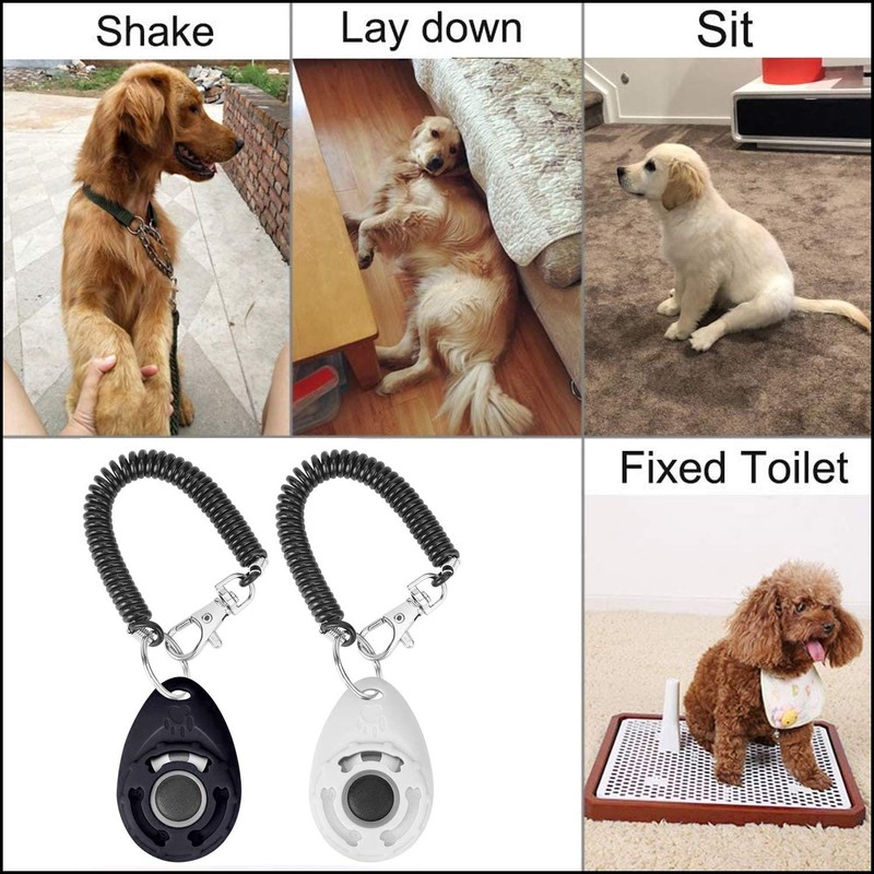 Acehome 2 Pack Dog Training Clicker with Wrist Strap, Pet