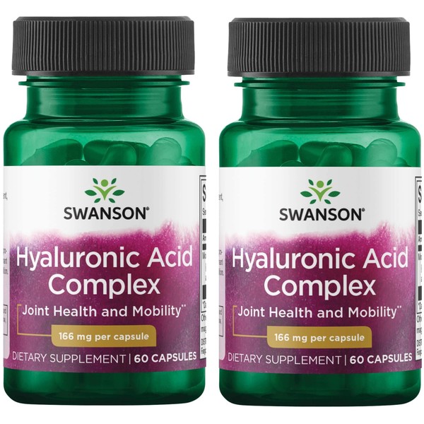 Swanson Hyaluronic Acid Complex 166 mg 60 Caps 2 Pack