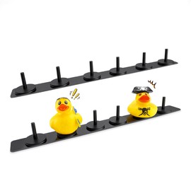 Duck Holders,Magnetic Duck Plugs for Jeep Dashboard Duck Display,Holds up to 12 Ducks,Adjustable Duck Mount,Black(Does Not Include Rubber Duck)