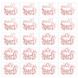 Tabanzhe Hen Party Temporary Tattoos - Pack of 20 Rose Gold Team Bride Tattoos, Bridesmaid, Bride Tattoos, Hen Do Night Accessories, Wedding Bridal Shower Bachelore Hen Party Accessories (Rose Gold)