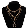 CJIAYUJEW Layered Star Necklace for Women Stacked Beaded Choker Necklaces