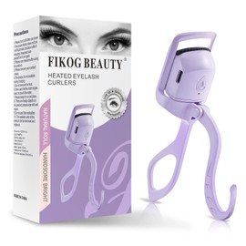 Premium Heated Eyelash Curlers Elevate Your Lash, Rapid Heat-up, USB Rechargeable Electric Eyelash Curler with Sensing Heating Silicone Pad, Heated Lash Curler with Temperature Control, Purple