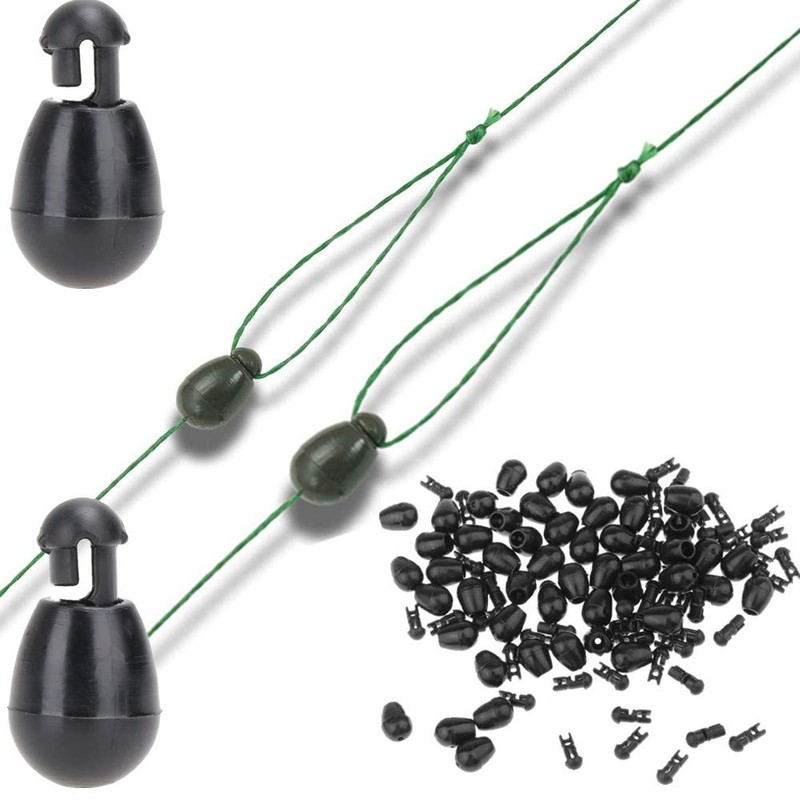 NA 30 Pcs Quick Change Beads Fishing Snaps Kit Hooklength