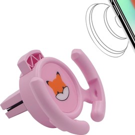 HOMEFOX Car Vent Mount Holder - Compatible with Popsocket - Car Mount Made for Pop Socket Grips Collapsible Phone Holder for Pop Mount with Secure AC Vent Clip, Horizontal Air Vent ONLY (Pink)