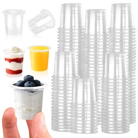 Lanovuto Pack of 300 Plastic Cups, 2 cl / 20 ml Shot Glasses, Plastic, Transparent Shot Cups, Shot Cups for Party, Fun, Weddings