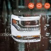 labwork 1PC Headlight Assembly Chrome Housing Replacement for Silverado 1500