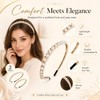 2 Pcs Pearl Headbands for Women White Bridal Headband Non-Slip