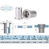30PCs 1/4"-20 Stainless Steel Rivet Nuts Nutsert Threaded Rivet Insert