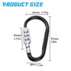 MyyYiTar 2pcs Large 3.8 inch Carabiner with Built-in 3-Digit Combination