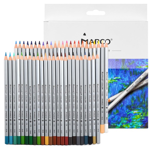 MARCO Children's Colouring Pencils - 48 Colours Thick Oil Chalk