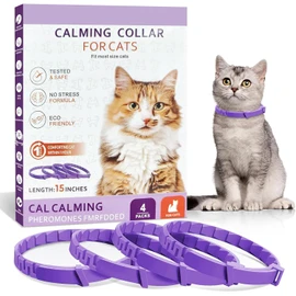 4PCS Collares De Gato, Collares Ajustables e Impermeables Que Se Pueden Cortar a La Medida y Que Se Adaptan a Gatos Pequeños, Medianos y Grandes, Más Adecuado para Tu Mascota (38cm/15in)
