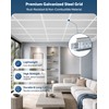32 Sq.Ft Drop Ceiling Grid System kit, Whtie Galvanized Steel