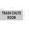 Trash Chute Room Sign (Brush Aluminium, 3.5X8)-The Mont Argent Line.