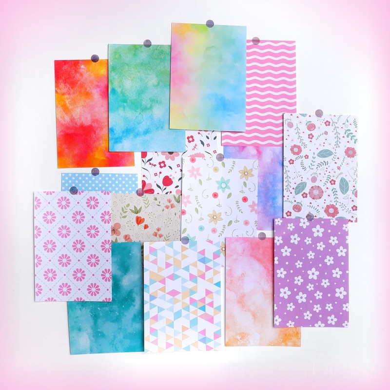 90 Sheets Decorative Stationery Paper, Craft Textured Writing Paper, Rainbow