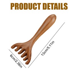 Massage Comb Wood, 2 Packs Massage Comb Made of Meridian Comb with Long Handle, Head Massager Sha Wooden Comb, Wide Tooth Combs for Women Scalp Massager