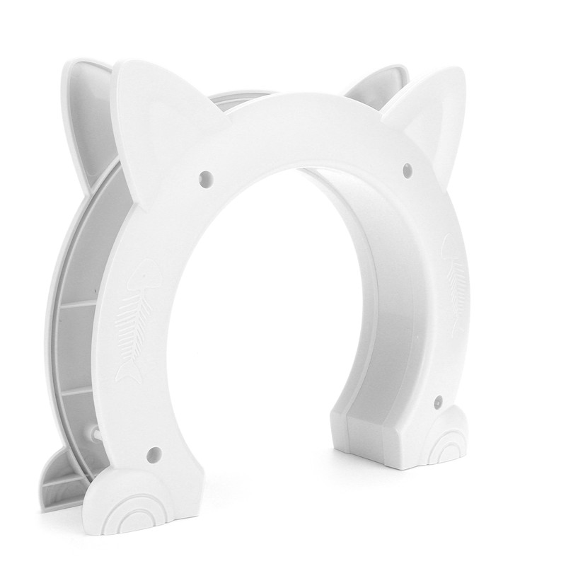 Cat Door Interior CatHead Shaped Plastic Cat Pass Through Door