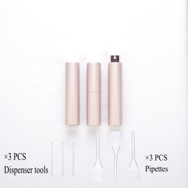 KOHIROGA 5ML Atomizer Perfume Spray Bottle for Travel (3 PCS) Empty Cologne Dispenser, Portable Sprayer (Pink)