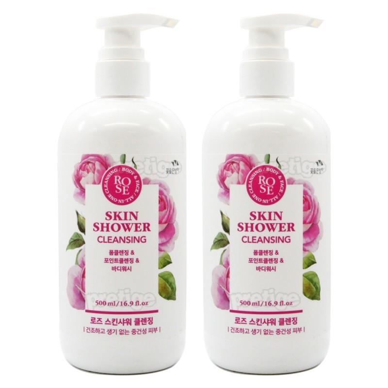 Man with Flowers Skin Shower Cleansing - Rose 500ml+500ml /