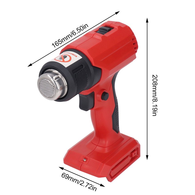Cordless Heat Gun Adjustable Temperature Portable Handheld Rechargeable Heating Machine