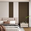 MODCART 16 Pack Slat Wall Panels, WPC Soundproof 3D Wall