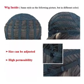 ANOGOL Peluca Negra Cosplay Kanekalon Aizawa Baji