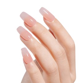 AILLSA Dip Powder Translucent Nail Dipping Powder Jelly Nude Salmon Pink