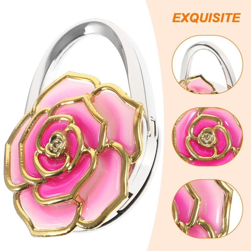 ORFOFE 2pcs Handbag Coat Hanger White Bracket Roses