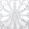 com-four® 3 x large decorative snowflakes pendant, transparent 30 cm