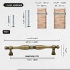 FURFITT 10 Pack Antique Brass Cabinet Handles 5 Inch/128mm Hole