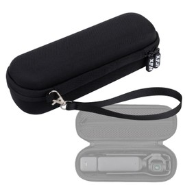 Carrying Case for DJI OSMO Pocket 3 Camera, Nylon Storage Bag Two-Way Zipper Portable Protective Case with Wrist Strap and Carabiner, Practical Camera Accessories Kit for DJI Pocket 3 (Black Color)