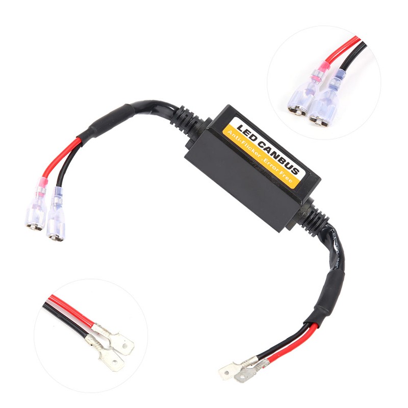 1Pair H1/H3 Canbus LED Headlight Decoder Device Anti Flicker Resistors