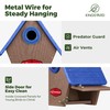 Kingsyard Recycled Plastic Bird House for Outdoors - Hanging Nesting