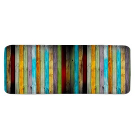 goodbath Bath Mats, Color Striped Non-slip Long Bath Rug for Bathroom Kitchen Floor Carpet, 120 x 40 cm, Colourful
