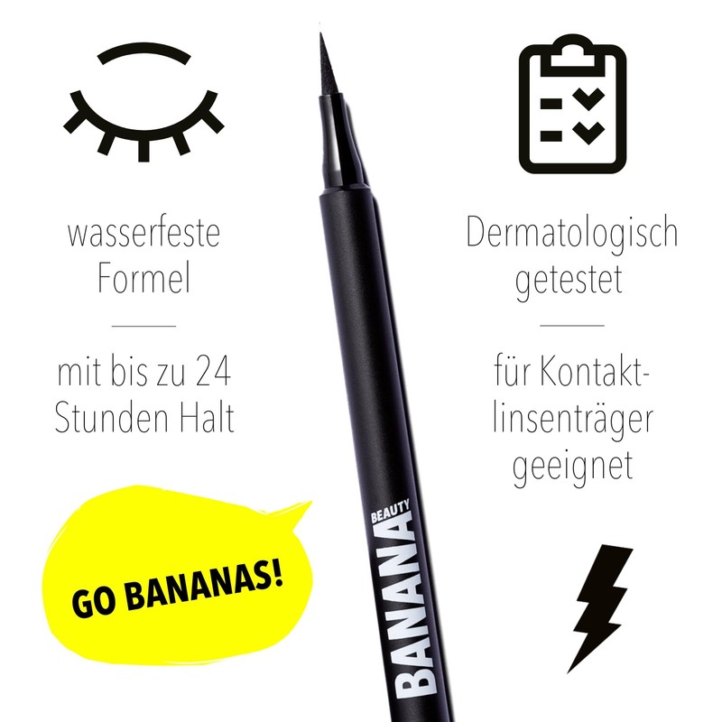 Banana Beauty Eyeliner Black (Basic ) - Waterproof Make Up