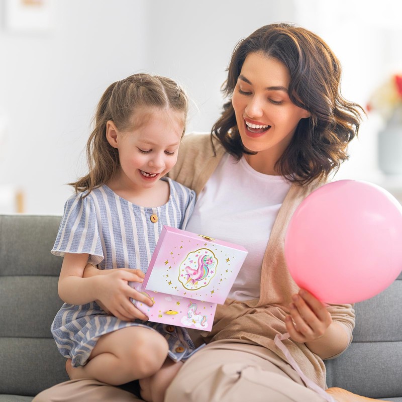 hombrima Music Jewellery Box with Necklace Bracelet, Musical Jewelry Storage