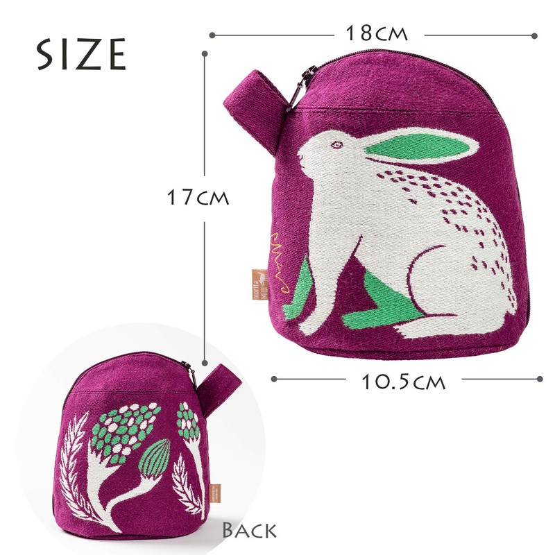 Kusubashi Mon-Ori moritaMiW MiW Pouch with Gusset, Rabbits of Plain