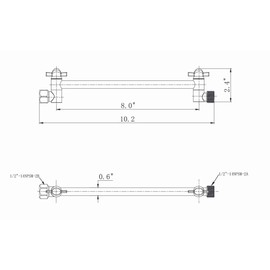 8 Inch Shower Head Extension Arm Chrome.Solid Brass Adjustable Shower Arm Extension. Lower Or Raise Any Rain Or Handheld Showerhead To Your Height & Angle – Universal Connection