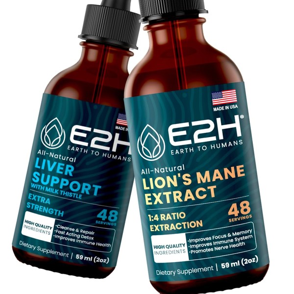 E2H EARTH TO HUMANS E2H: Liver Support Supplement and Cordyceps