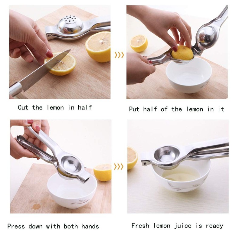 krueis Lemon Juicer Stainless Steel Thickened Mini Manual Fruit Juicer