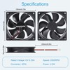 ALMOCN 2PCS 120mm Computer Fan 12V Case Cooling Fan 2
