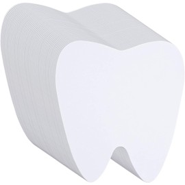 MixTeach 200 Pcs Tooth Cutouts 4 Inch Paper White Teeth Shapes Die Cut Double Sided Paper Blank Tooth Classroom Decoration for Bulletin Board DIY Kids School Craft Projects Party Wall Decoration