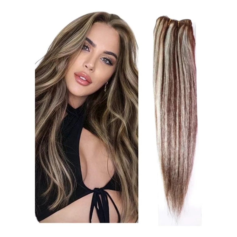 Splash Extensiones Cabello Natural + Kanekalon Con Pinza, Grapas