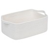 CubesLand Cute and Durable Small Cotton Rope Basket for Organizing,