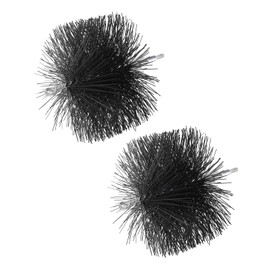 PATIKIL 6" Wire Chimney Cleaning Brush, 2 Pcs Polypropylene Round Chimney Sweep Brush with 1/4 NPT Fitting for Fireplace Burning Stove Tent Dryer Pipes