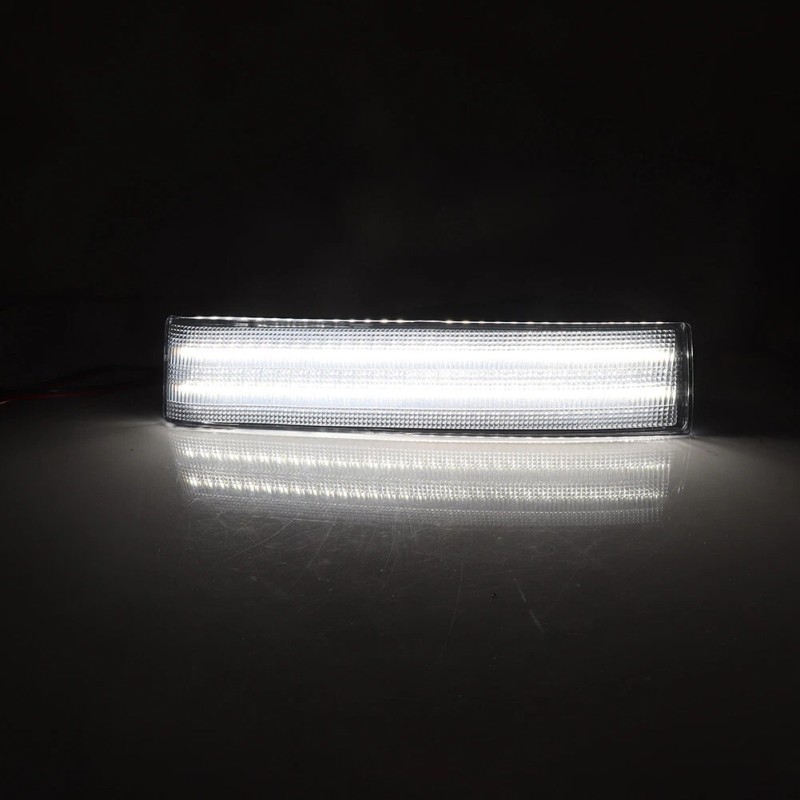 GTINTHEBOX 2X Clear Switchback LED White DRL Turn Signal Lights
