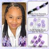 NAISKA 60Pcs Purple Hair Beads for Kids Girls Acrylic Beads