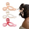 3 Pieces Bow Claw Clip for Women, 5.1" Large Nonslip Bow Hair Clips, Butterfly Hair Claw Barrettes Jaw Clamps for Thin Fine Long Thick Hairstyle Accessories