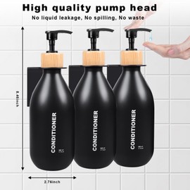 ILIKEPOW Soap Dispenser Wall Mounting Set - 500 ml Sustainable with Non-Slip Surface for Hand Soaps, Shampoos and Lotions for the Bathroom Matte White