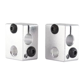 3D FREUNDE Aluminium Heating Block E3D V6 Clone Heater Block Extruder Hotend RepRap Prusa I3 Makerbot 3D Printer Aluminium Pack of 2